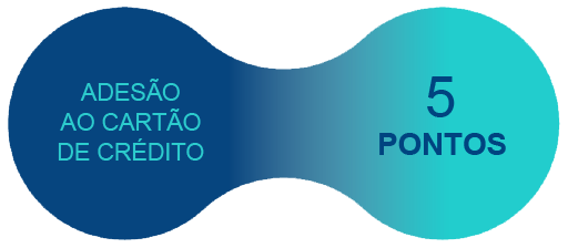 Adesão ao Cartão de Crédito = 5 ponto