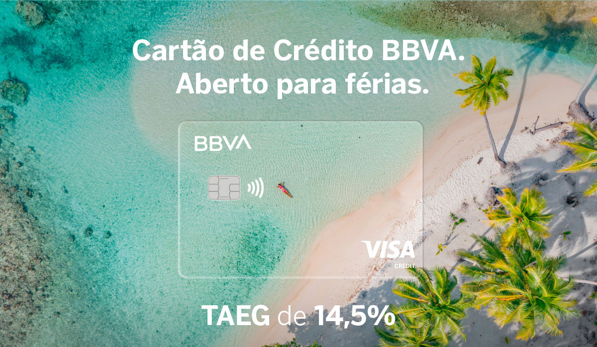 Cartão de Crédito BBVA. Aberto para férias.
