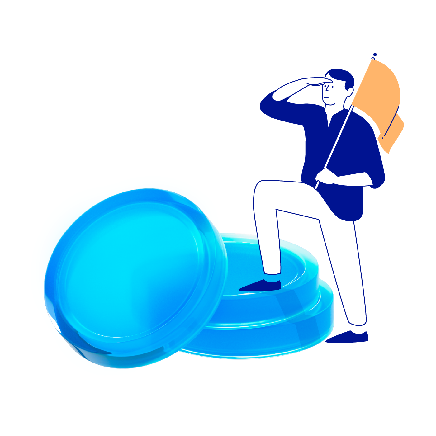 Ilustración de metas sin fronteras